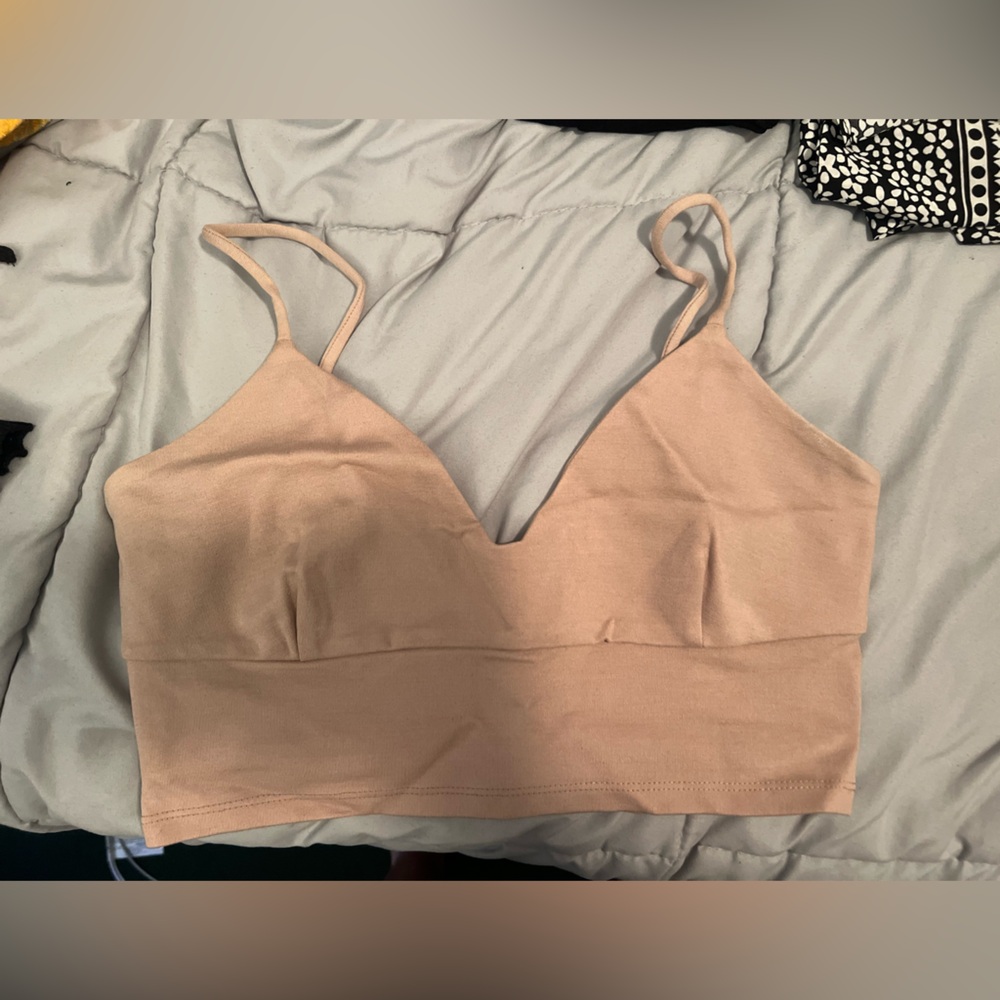 Nude solemio cropped tank